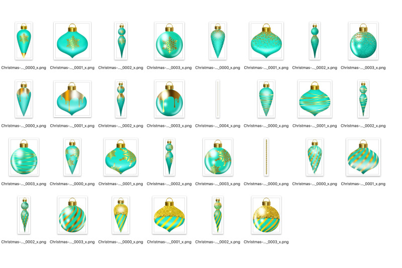 glam-turquoise-and-gold-christmas-ornament-clipart-christmas-clipart