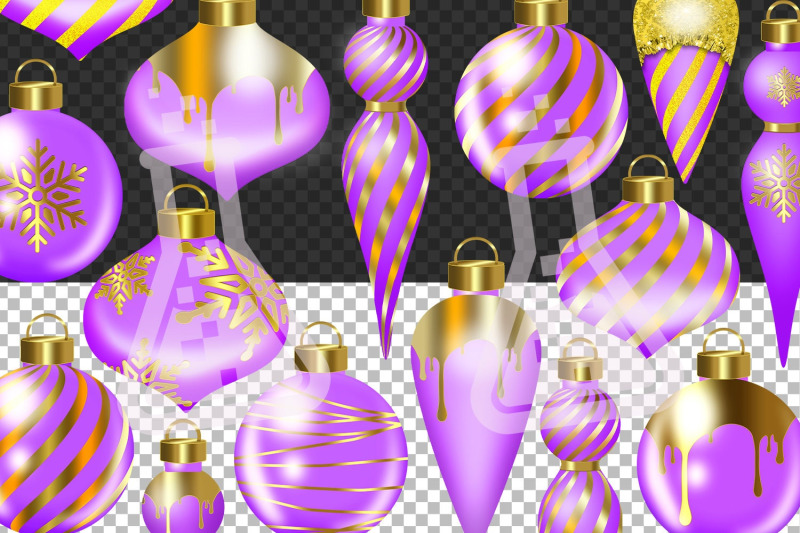 glam-purple-and-gold-christmas-ornament-clipart-christmas-clipart