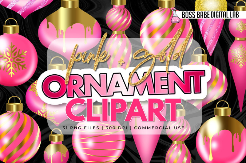 glam-pink-and-gold-christmas-ornament-clipart-christmas-clipart