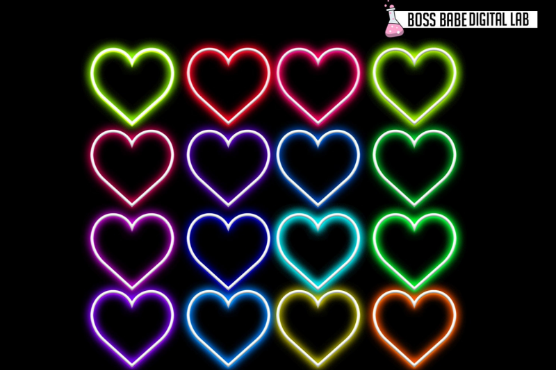 neon-hearts-clipart