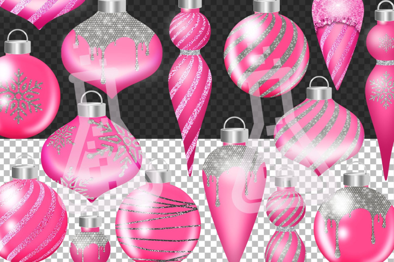 glam-pink-and-diamond-christmas-ornament-clipart-christmas-clipart