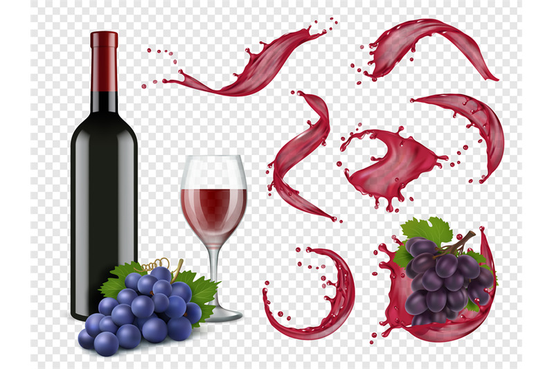 wine-splashes-liquid-red-drops-grapes-bottles-and-glasses-for-alcohol