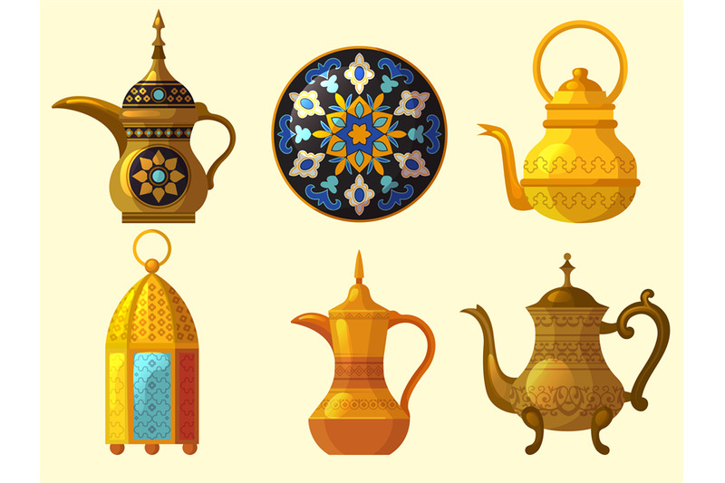 arabic-heritage-east-cultural-native-traditional-objects-various-pott