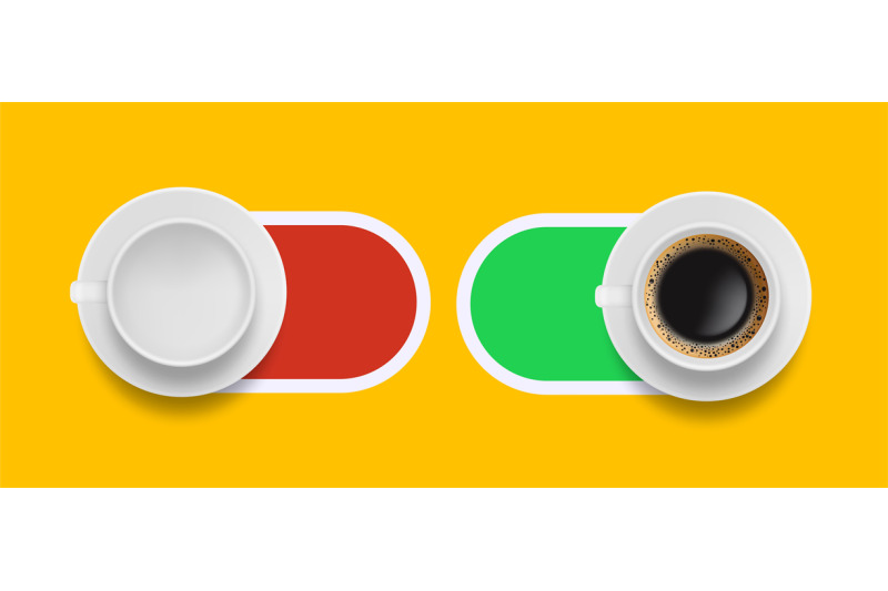 coffee-morning-sliders-on-off-buttons-with-realistic-empty-white-mug