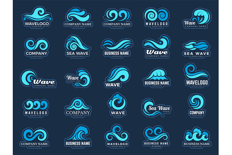 wave-logo-stylized-extreme-round-shapes-water-splashes-wave-flow-rece