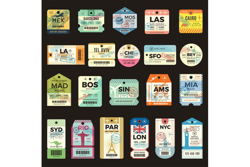 retro-travel-tickets-vintage-tags-for-flight-plane-luggage-ticket-rec