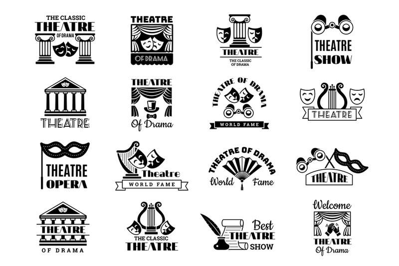 theatre-badges-broadway-emblem-entertainment-show-party-vintage-logo