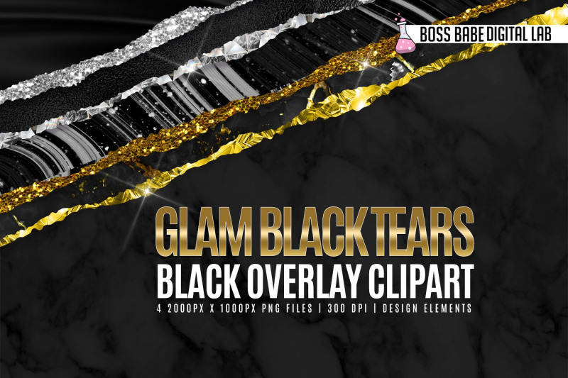 glam-black-tears-clipart