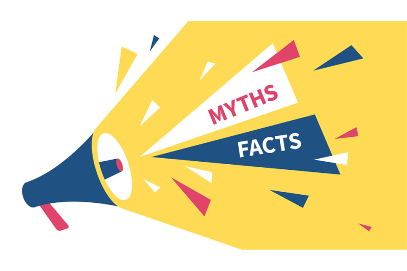 myths-vs-facts-loudspeaker-with-words-false-and-true-info-fake-and