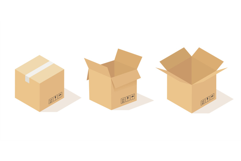 boxes-carton-opened-and-closed-cardboard-box-beige-delivery-packagin