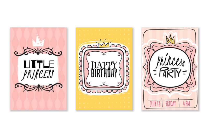 cards-princess-vintage-cute-pink-frame-with-gold-crown-doodle-frames