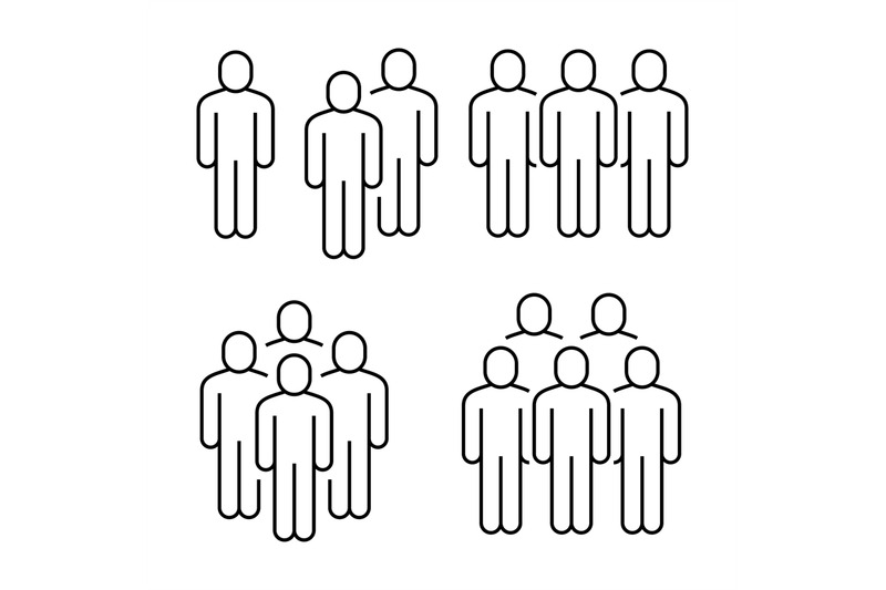 line-icons-people-business-people-groups-communication-teamwork-and