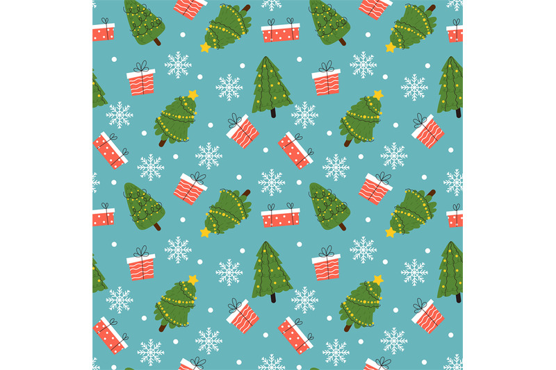 christmas-seamless-pattern-cute-xmas-different-trees-with-decorations