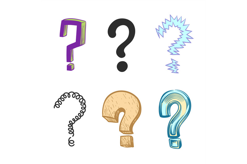 question-marks-hand-drawn-colored-interrogation-icons-doodle-punctua