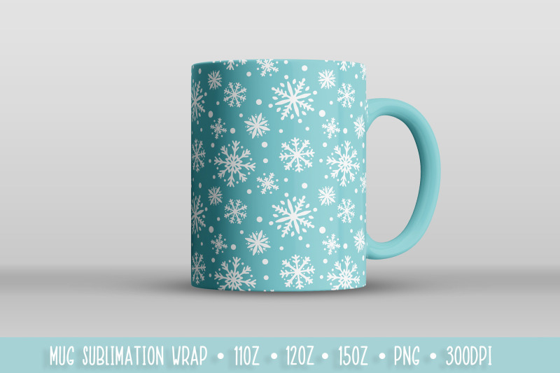 winter-ice-blue-mug-sublimation-design-snowflakes-mug-wrap