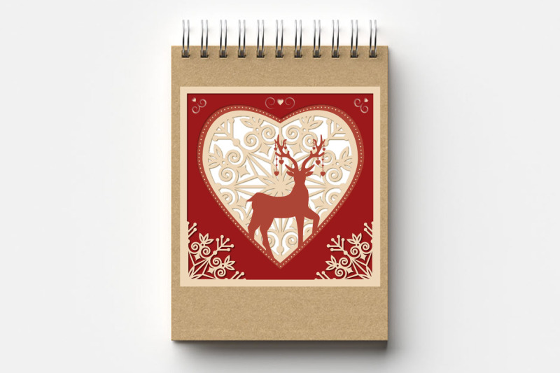 3d-greeting-card-deer-in-love-multi-layered-illustration