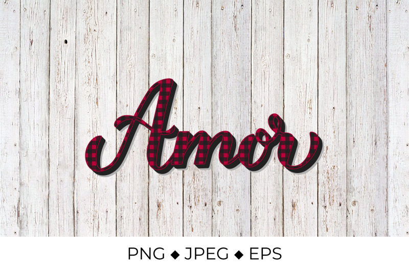 amor-calligraphy-love-in-spanish-red-buffalo-pattern