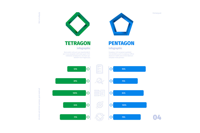 vs-infographics-comparison-graph-selected-product-choice-statistics-g