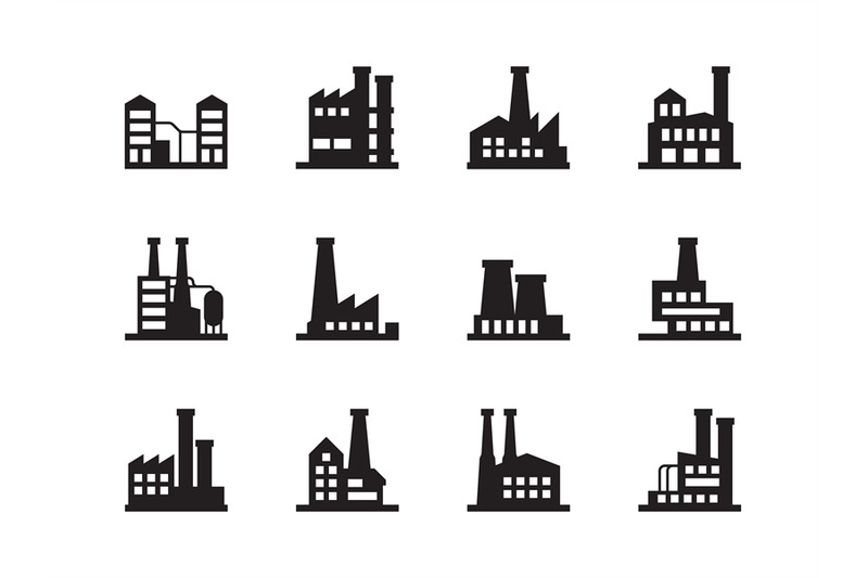 factory-silhouettes-manufacture-industrial-plant-chemical-production