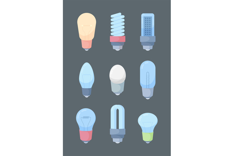 light-bulbs-collection-electric-light-simple-flat-style-colored-lamps