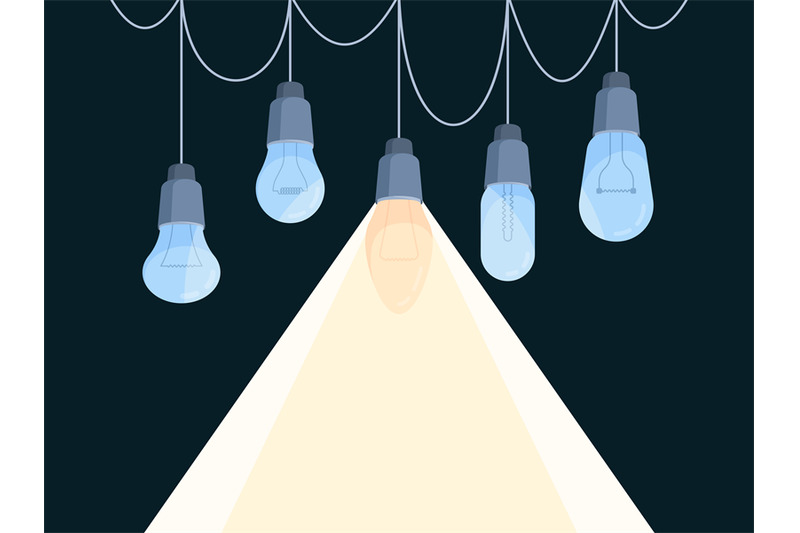 background-with-bulbs-glowing-hanging-light-bulbs-garish-vector-conce