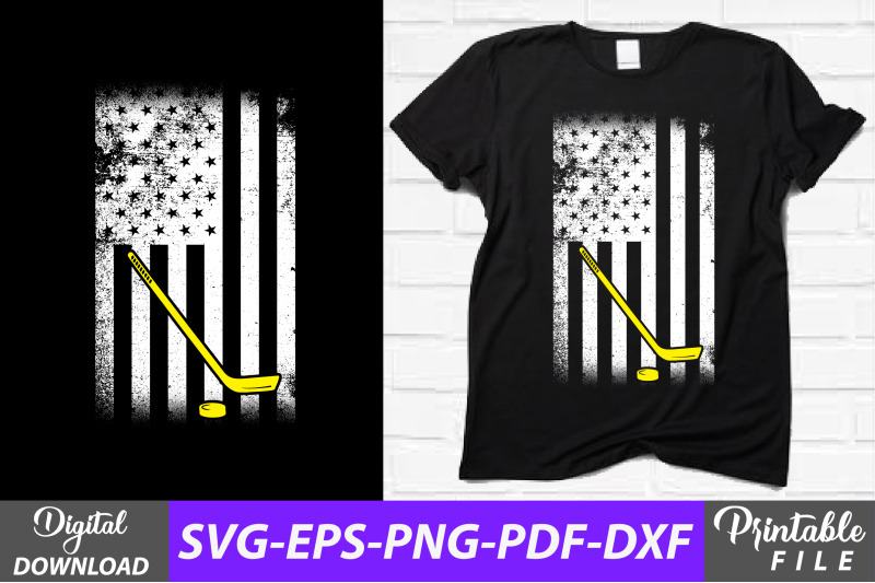 hockey-stick-with-usa-grunge-flag-design