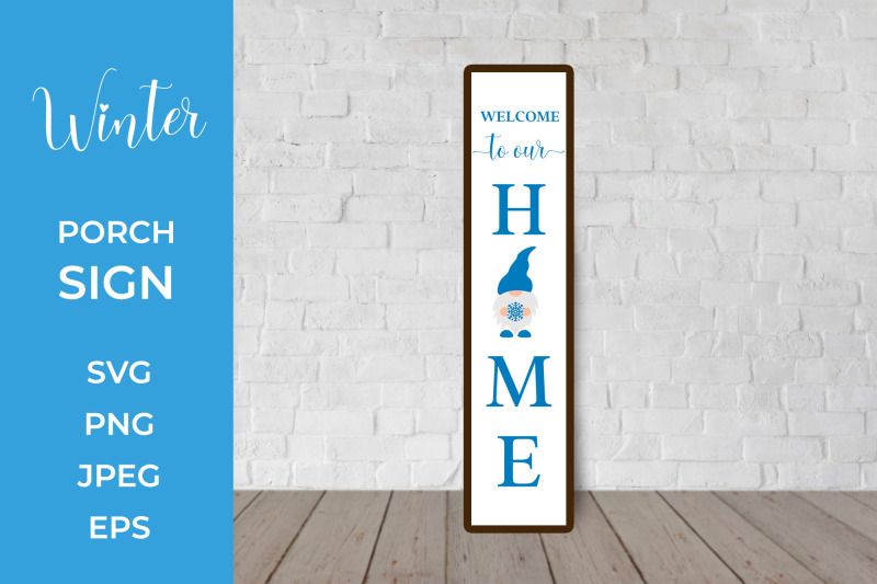 winter-gnome-porch-sign-welcome-vertical-front-sign-svg