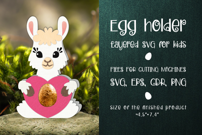 llama-chocolate-egg-holder-template-svg