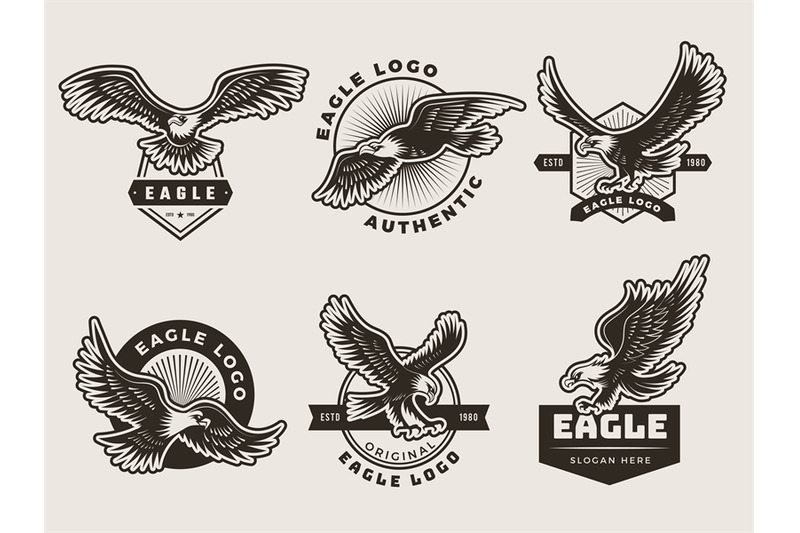 eagles-emblem-stylized-logotypes-and-badges-with-freedom-birds-wings