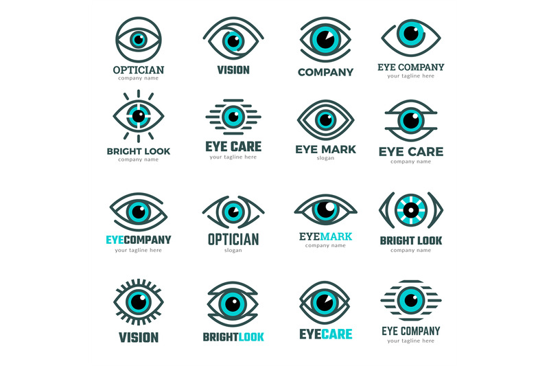 eyes-symbols-medical-logotypes-collection-for-ophthalmological-clinic