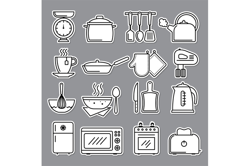 kitchen-icon-preparing-food-symbols-knife-cooking-stove-recent-vector