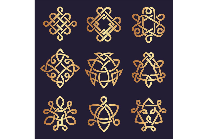 celtic-knots-stylized-triangle-symbols-ancient-irish-tattoo-geometric