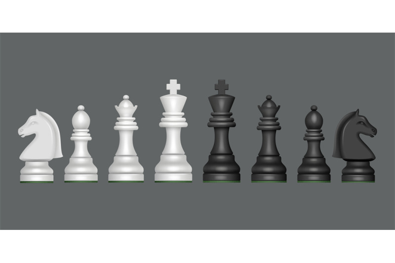 chess-collection-blank-figures-for-chess-strategy-games-knight-queen