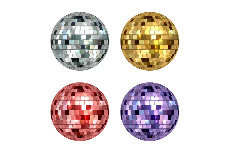 disco-ball-mirror-reflected-circle-glamorous-ball-for-night-club-danc