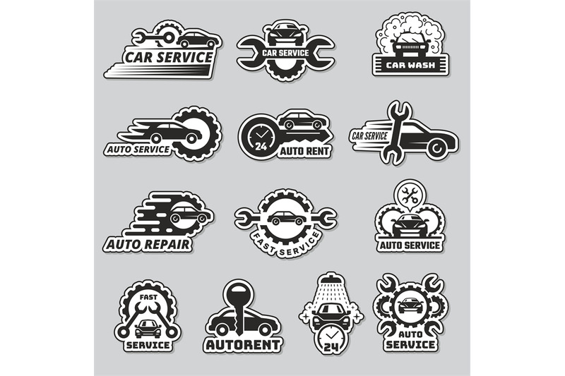 car-service-logo-silhouettes-of-automobiles-garage-vehicles-mechanic