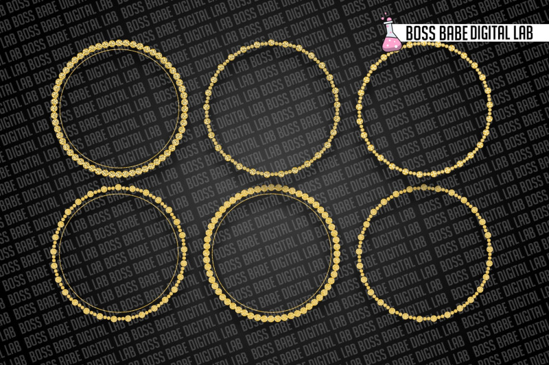 glam-diamond-circle-frame-clipart