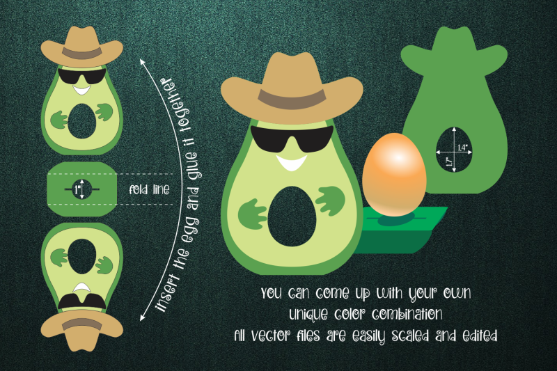 avocado-chocolate-egg-holder-template-svg