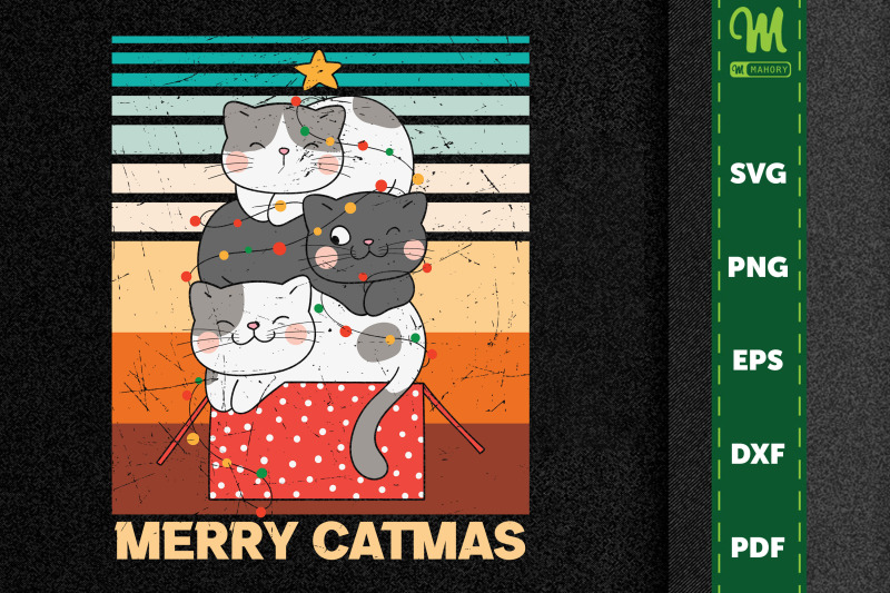 funny-cat-gift-design-merry-catmas