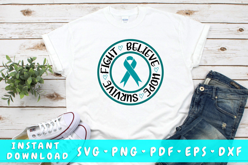 fight-believe-hope-survive-ovarian-cancer-svg