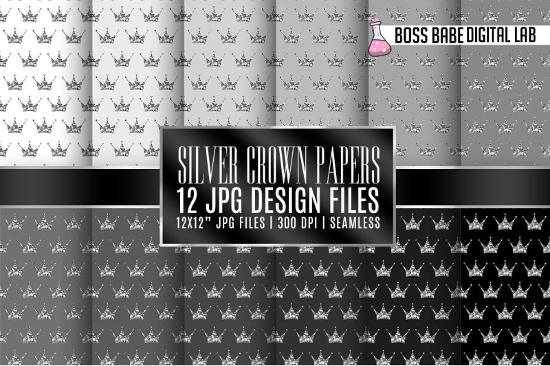 seamless-grey-and-silver-crown-papers