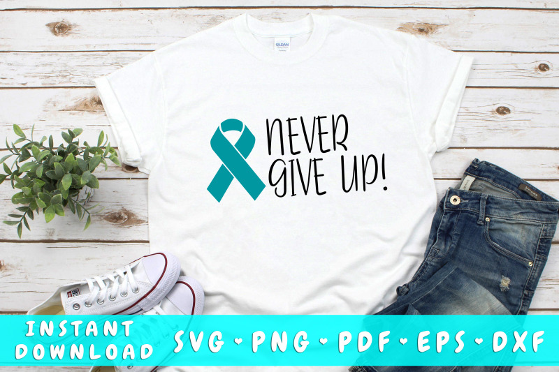 never-give-up-ovarian-cancer-svg