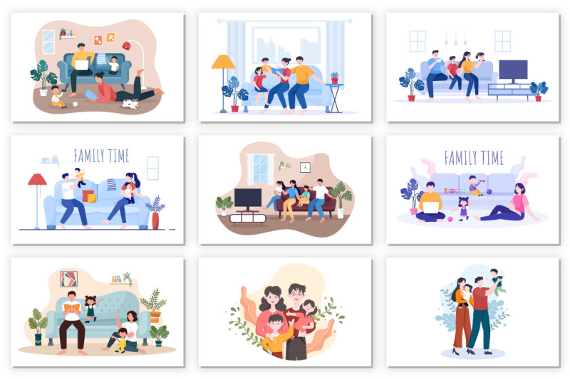 28-family-time-parents-and-children-illustration