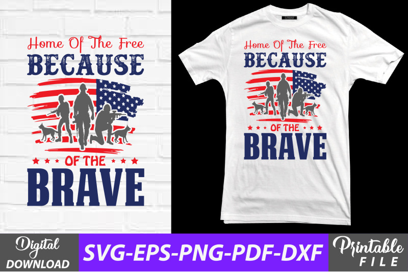 home-of-the-free-usa-veterans-design-svg