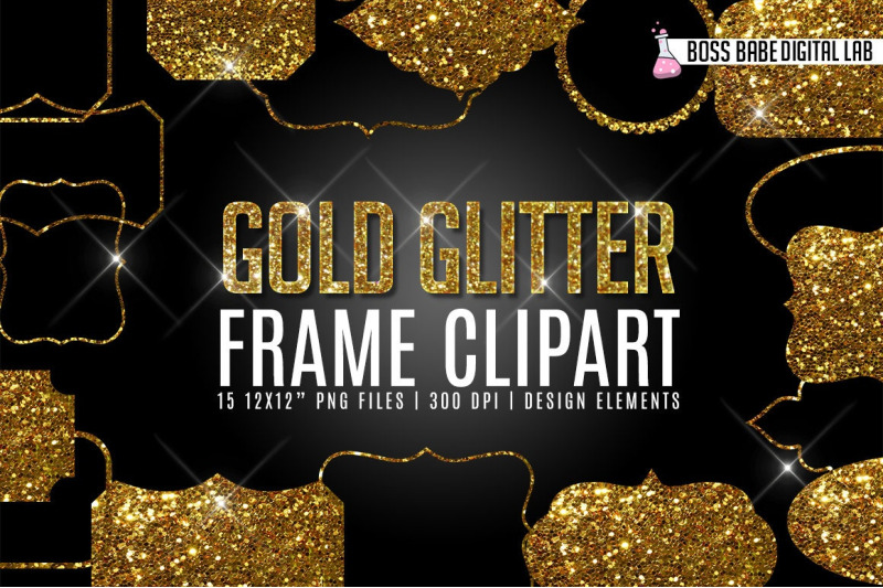 gold-glitter-frame-clipart