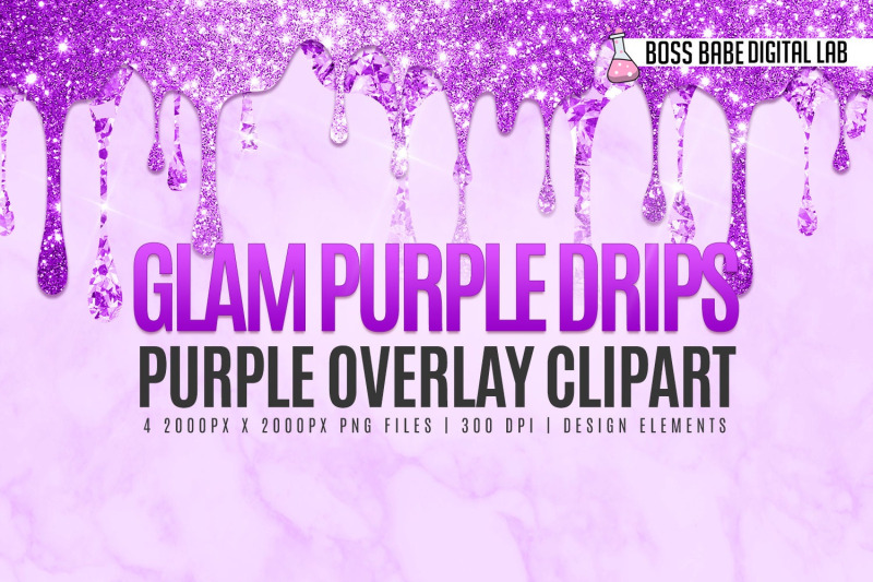 glam-purple-drips-clipart