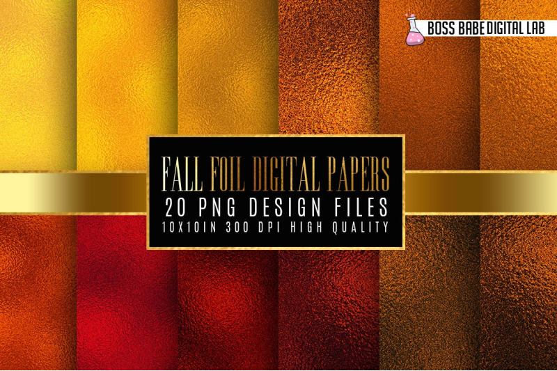 20-fall-colored-foil-digital-papers