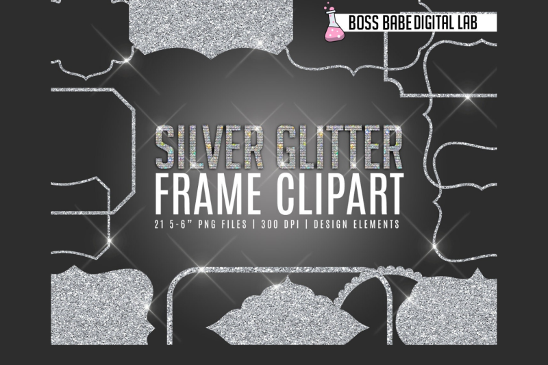 silver-glitter-frame-clipart