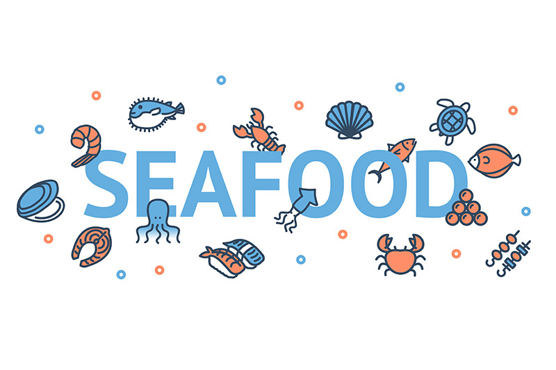seafood-poster-banner-card-with-thin-line-icon-set-vector