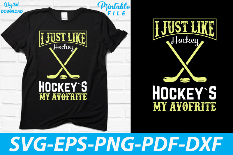 hockey-is-my-favorite-game-tshirt-design