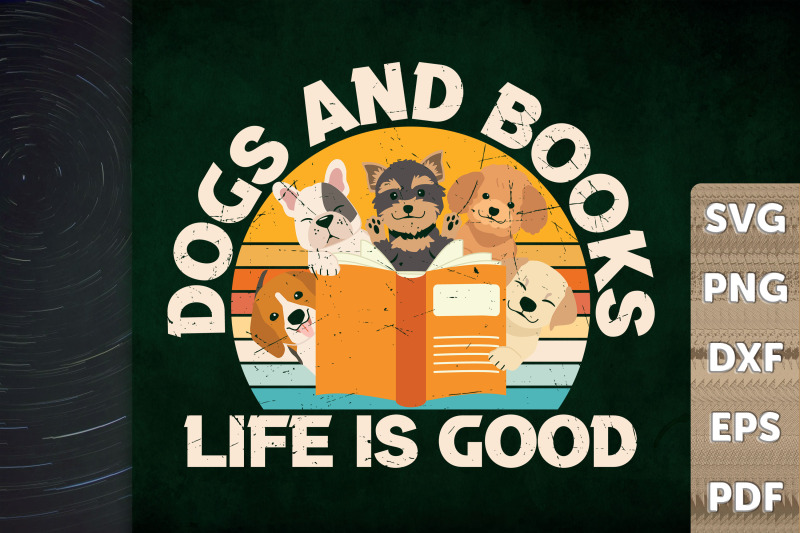 book-reader-dog-and-books-life-is-good